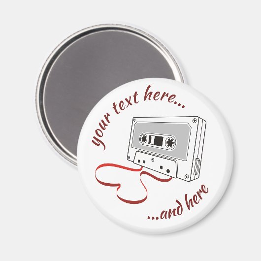 Cassette audio aimant (Recto/Verso)