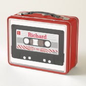 Cassette audio k7 les années 70 Lunchbox en métal (Dos)