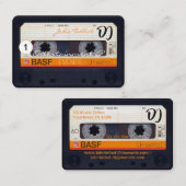 Cassette audio rétro 80s DJ Cartes de visite (Devant / Derrière)