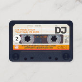 Cassette audio rétro 80s DJ Cartes de visite 2 (Dos)