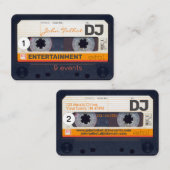 Cassette audio rétro 80s DJ Cartes de visite 2 (Devant / Derrière)