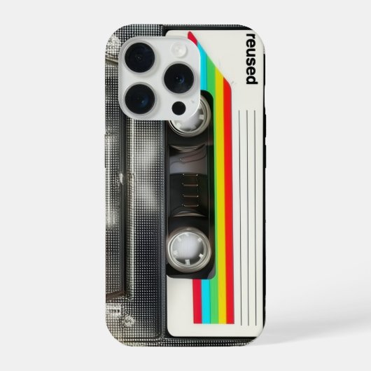 Cassette Audio Transparente Mixtape Rétro Années 8 (Verso)