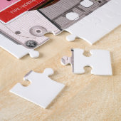 Cassette band - rood - legpuzzel (Zijkant)