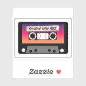 cassette, geëigend gesneden vinylSticker Sticker (Vel)