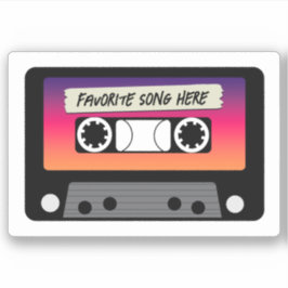  cassette, geëigend gesneden vinylSticker Sticker