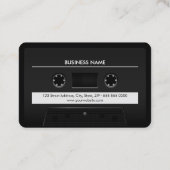 Cassette Mix Tape Retro Cool visitekaartje (Achterkant)