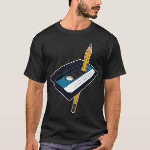 Cassette Pencil Audiocassette Mixtape Gift T-shirt
