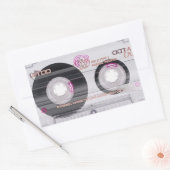 cassette rechthoekige sticker (Envelop)