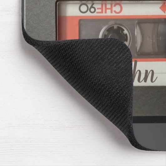  Cassette Recorder franse K7 Mousepad Muismat (Hoek)