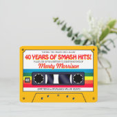 Cassette rétro des années 80 Invitation fête d'ann (Debout devant)
