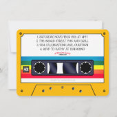Cassette rétro des années 80 Invitation fête d'ann (Dos)