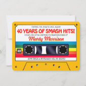 Cassette rétro des années 80 Invitation fête d'ann (Devant)