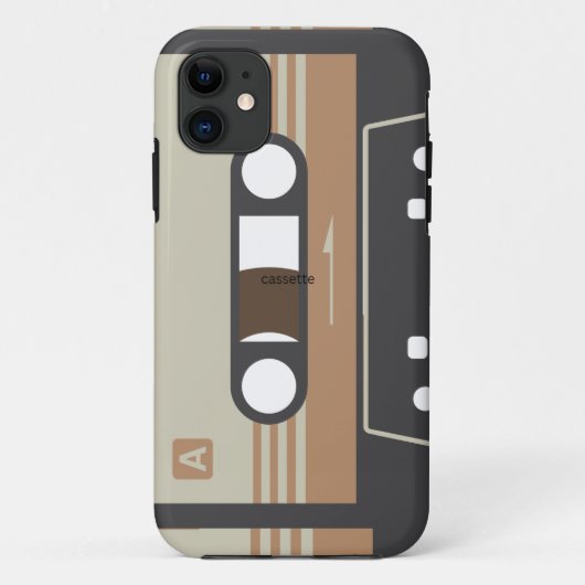 "Cassette Retro" iPhone Case - Nostalgische besche (Achterkant)