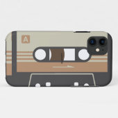 "Cassette Retro" iPhone Case - Nostalgische besche (Achterkant (horizontaal))