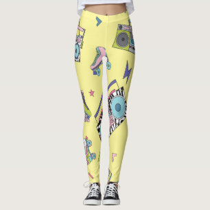 cassette, roller schaatsen: retro leggings
