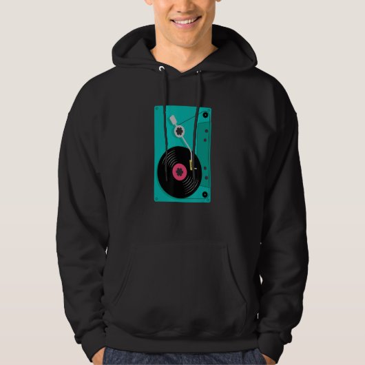Cassette Tape Deck Recorder Record Player 80s Hoodie (Voorkant)