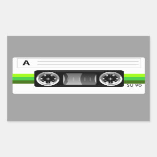Cassette tape groen label sticker
