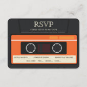 cassette tape nummer verzoek RSVP bruiloft Informatiekaartje (Achterkant)