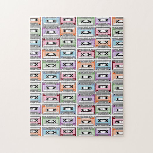 Cassette Tapes Retro Pattern Legpuzzel (Verticaal)