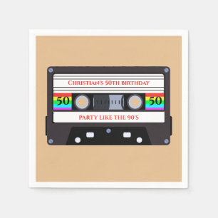 cassette verjaardag servet