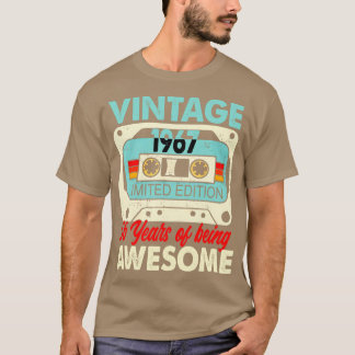 Cassette Vintage 1967 56 jaar Geweldige zijn T-shirt