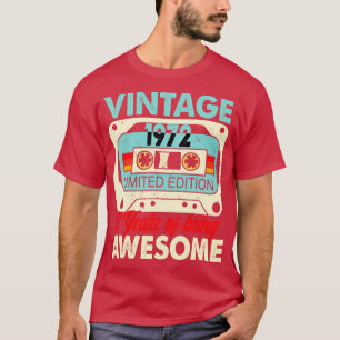 Cassette Vintage 1972 51 jaar Geweldige zijn T-shirt