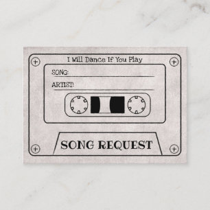 Cassette Wedding Song Request Insert Informatiekaartje