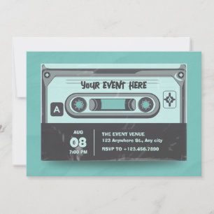 Cassetteband groen zwart kaart