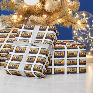 Cassetteband Retro Verjaardagsfeestje Cadeaupapier