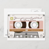 cassetteband - tan - briefkaart (Voorkant / Achterkant)