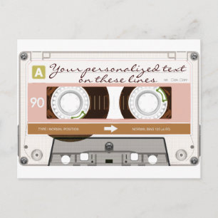 cassetteband - tan - briefkaart