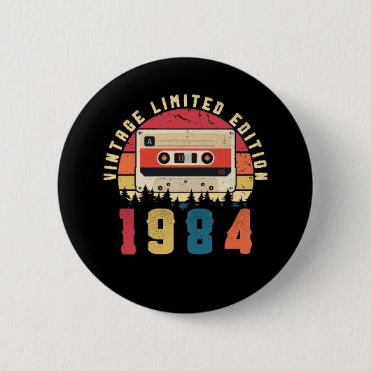 Cassettebandje 1984 Ronde Button 5,7 Cm (Voorkant)
