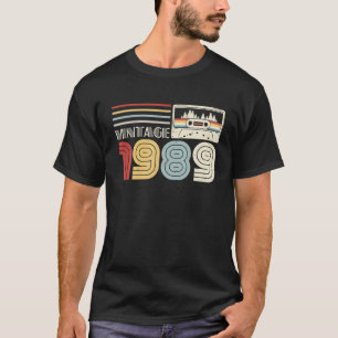 Cassettebandje 1989 32e verjaardag 32 jaar T-shirt