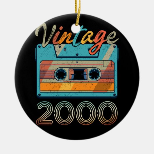  Cassettebandje 2000 Retro 23rd verjaardag 23 Keramisch Ornament (Voorkant)