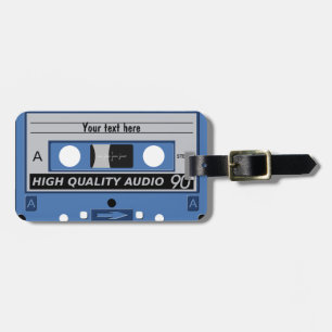 Cassettebandje aangepast bagagelabel