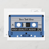 Cassettebandje aangepast briefkaart (Voorkant / Achterkant)