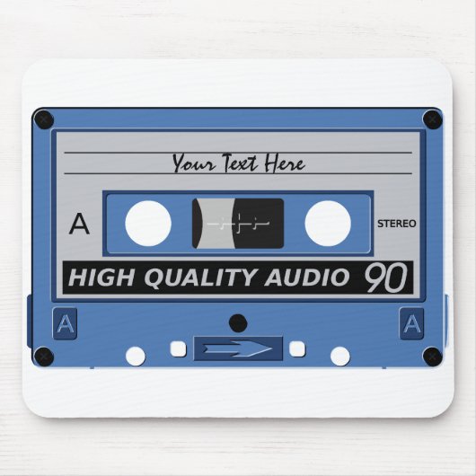 Cassettebandje aangepaste mousepad muismat (Voorkant)