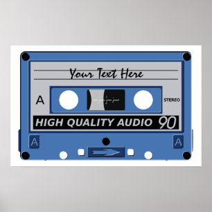Cassettebandje aangepaste poster