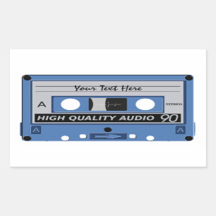 Cassettebandje aangepaste stickers