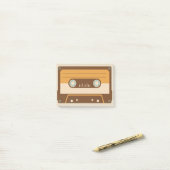 Cassettebandje geïllustreerde Post-it notities Post-it® Notes (Op bureau)