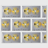 Cassettebandje Illustratie muziekliefhebber Cadeaupapier (Vlak)