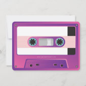 CASSETTEBANDJE moderne  disco verjaardag paarse Kaart (Achterkant)