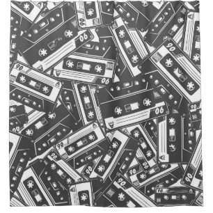 Cassettebandje: Monochroom  Patroon Douchegordijn