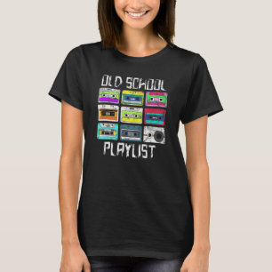 Cassettebandje Music Retro 80s 90s Oude School Pla T-shirt