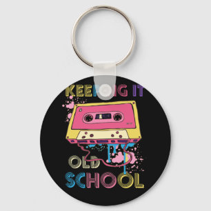 Cassettebandje Music Retro 80s Oude School Sleutelhanger