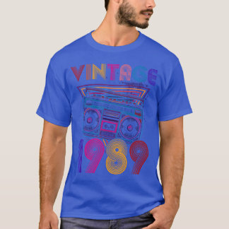Cassettebandje Muziekspeler 1989 33e cadeau T-shirt