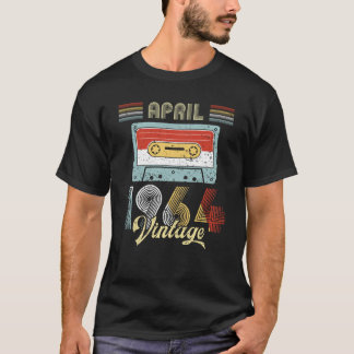Cassettebandje op de geboorte van april 1964 T-shirt