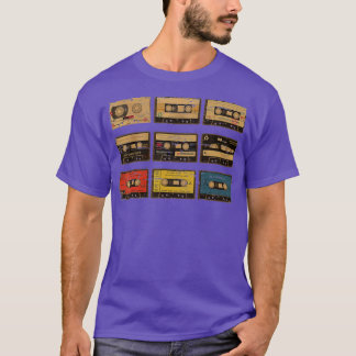 Cassettebandje Potlood 70s 80s Muziek Mix T-shirt