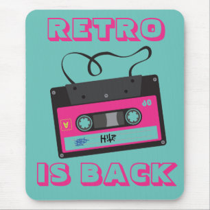 Cassettebandje Retro 80's Groovy Muziek Muismat
