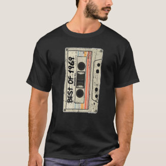 Cassettebandje Retro Birthday Geboren in 1969 Best T-shirt